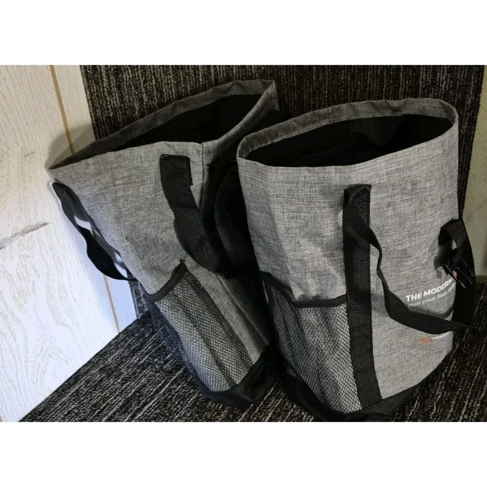 Gray & Black Work / Conference Tote Bags – Lot of 2